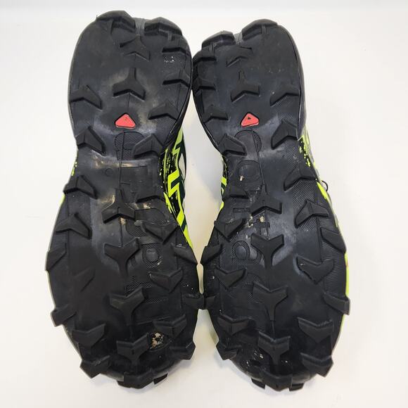 Salomon Mens Speedcross 6 GTX Trail Running Shoes Size 6 Black Green White - Picture 9 of 9